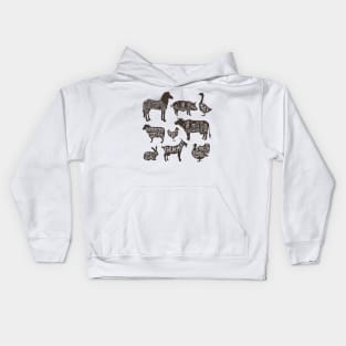 Farm Animals Kids Hoodie